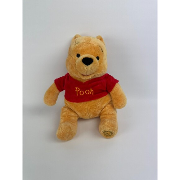 Disney Store Winnie The Pooh 12” Plush Stuffed Classic Bear Red Sweater NEW Tags - Picture 1 of 10